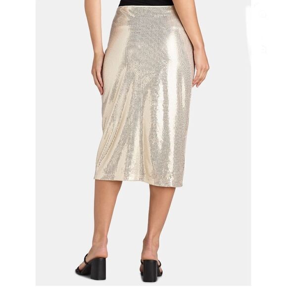 Women's Sequin Skirt with Side Slit, 2-Pack Size XXXL - Picture 6 of 12